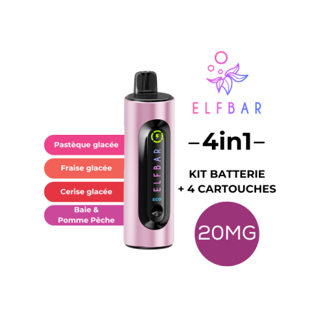 Elfbar 4en1 Fruits Rouges 3200 Puffs | Pastèque fraise cerise