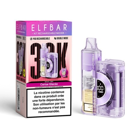 NIO30K Elfbar Cerise Glacée - Puff 30000 Bouffées Ultra Fresh