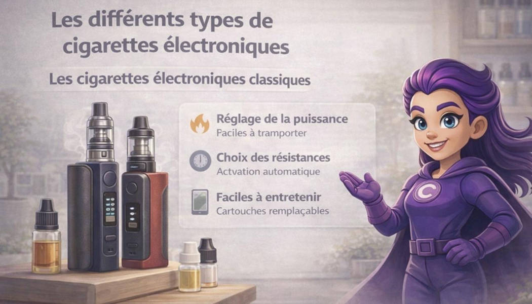 Les types de cigarettes électroniques