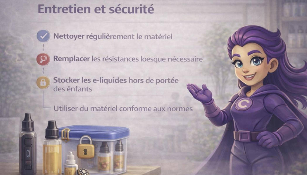 Entretien et sécurité d'une vape